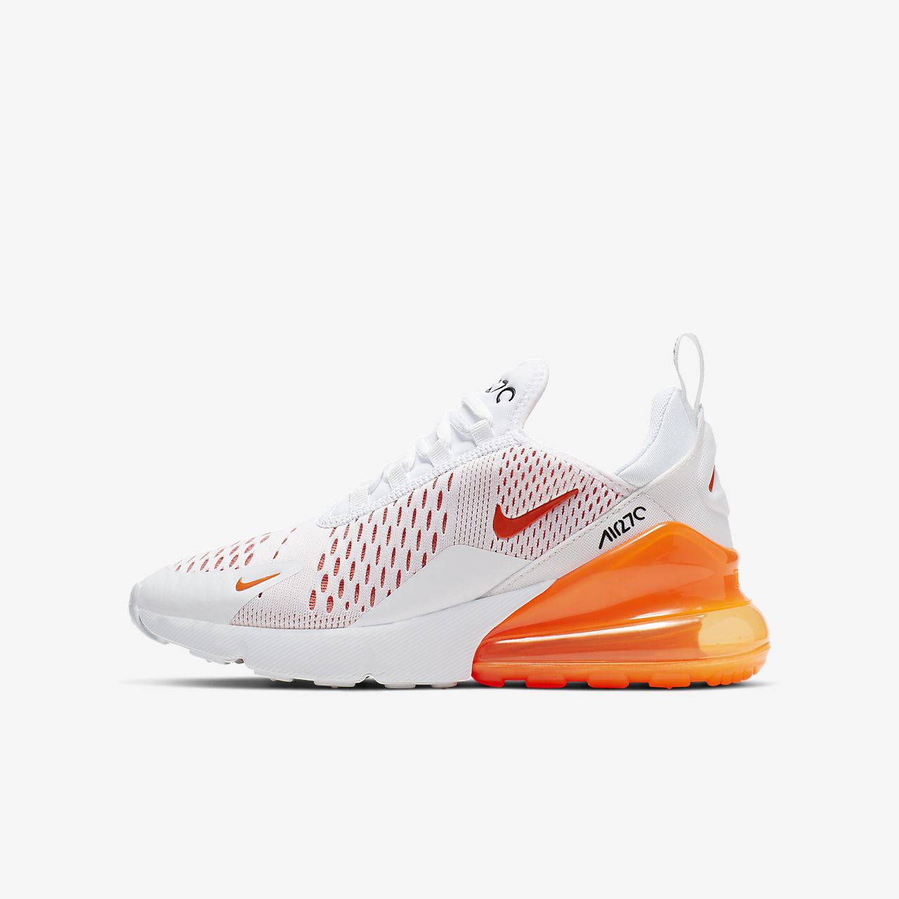 Nike Erkek Cocuk Gunluk Ayakkab Fiyatlar Ucuz Nike Air Max 270 Beyaz Siyah Turuncu Turuncu